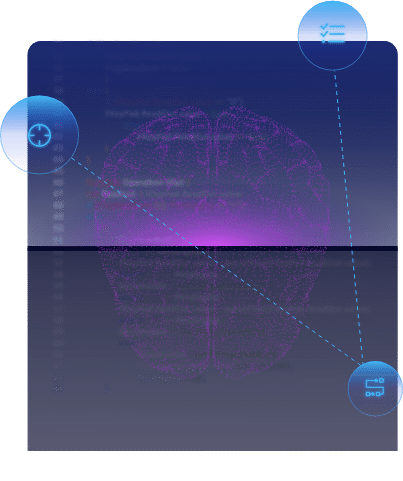 Craniums digital texture brain being scanned and blurred out
